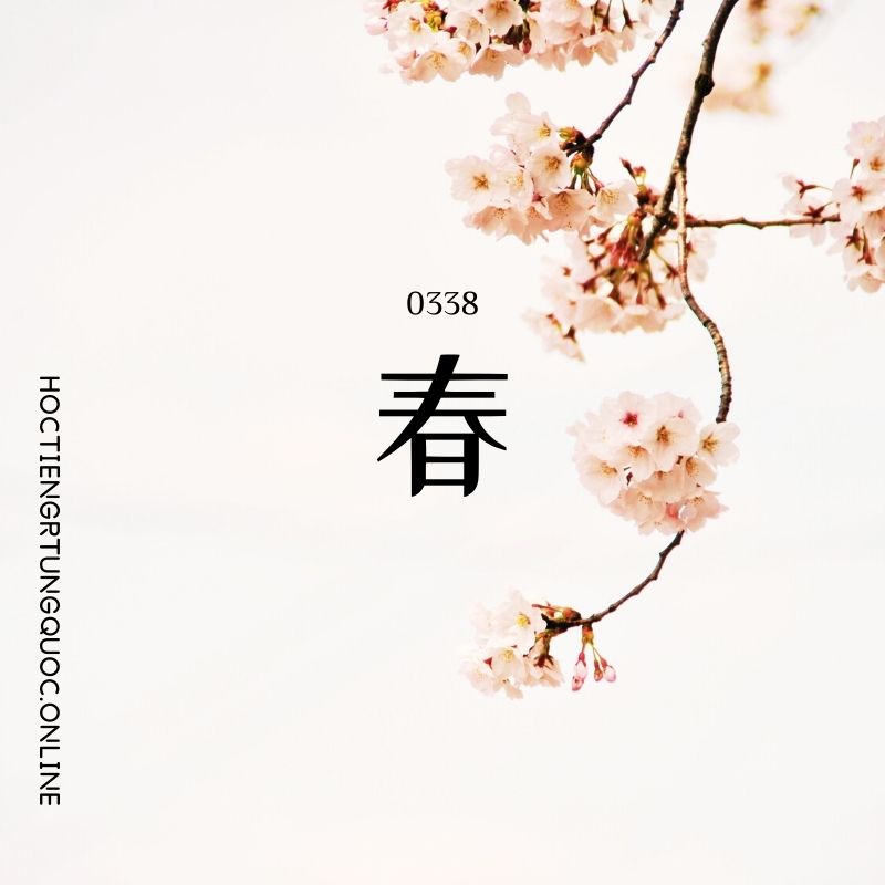 0338 – 春 – HSK3 – Tu dien tam ngu 5099 tu vung HSK 1 6