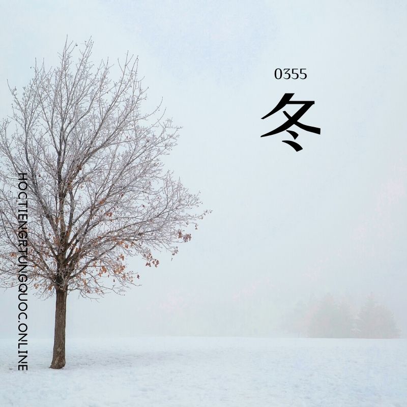 0355 – 冬 – HSK3 – Tu dien tam ngu 5099 tu vung HSK 1 6