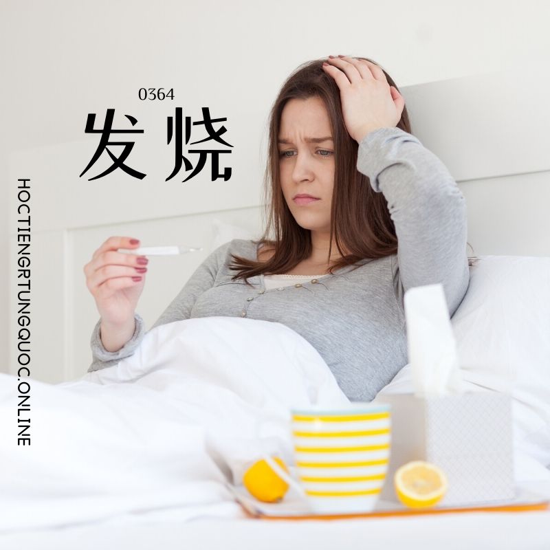 0364 – 发烧 – HSK3 – Tu dien tam ngu 5099 tu vung HSK 1 6 1