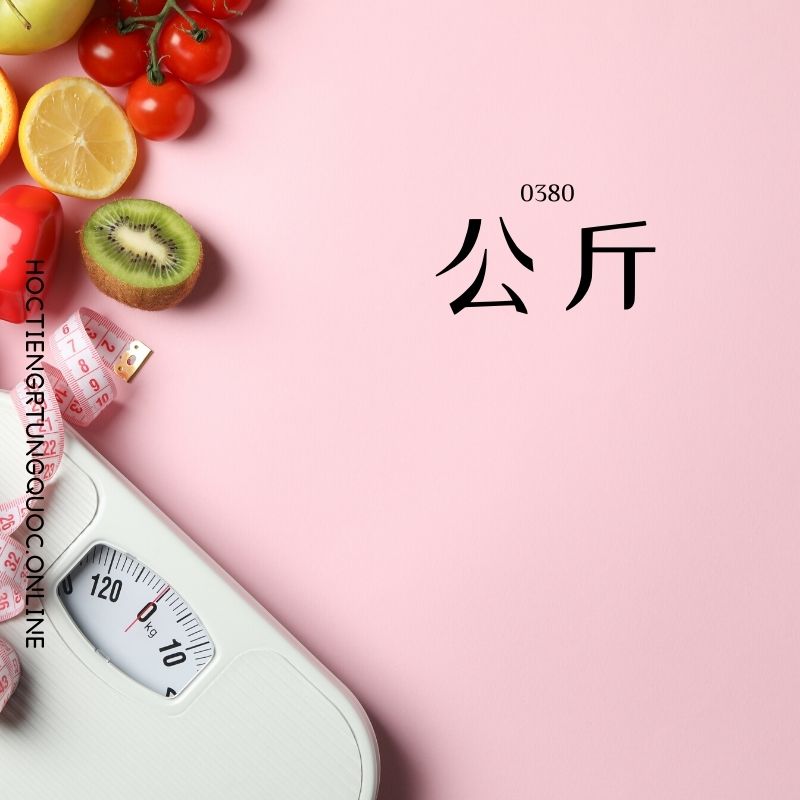 0380 – 公斤 – HSK3 – Tu dien tam ngu 5099 tu vung HSK 1 6