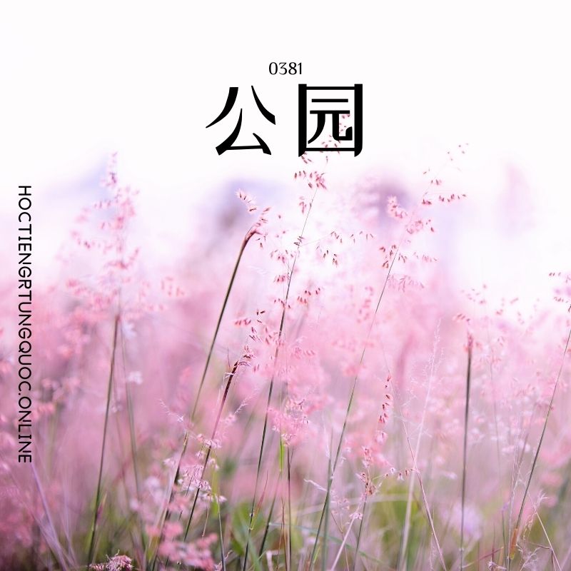 0381 – 公园 – HSK3 – Tu dien tam ngu 5099 tu vung HSK 1 6 1
