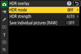2-chon-phan-hdr-mode chế độ chụp ảnh HDR trên máy ảnh Nikon Z