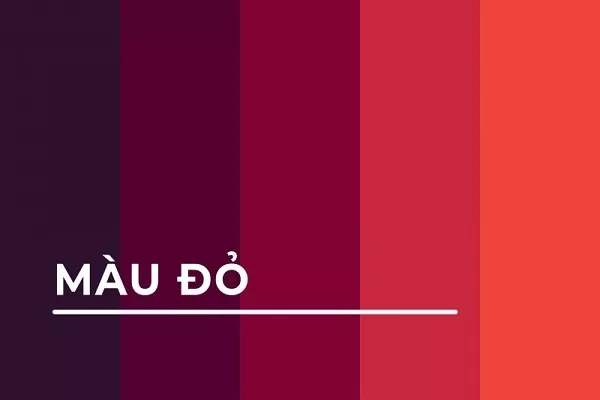 Màu đỏ - các tông màu đỏ chính