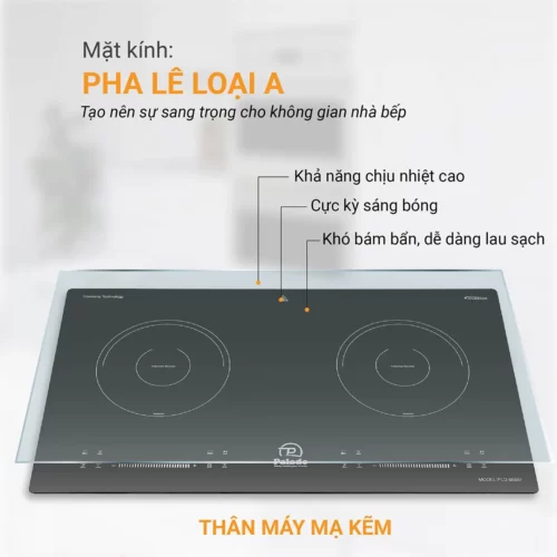 Thông số Chất liệu Bếp từ đôi PLD6688F 1200 x 1200