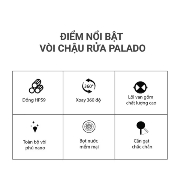 Vòi chậu rửa mặt PALADO PLD201B (2)