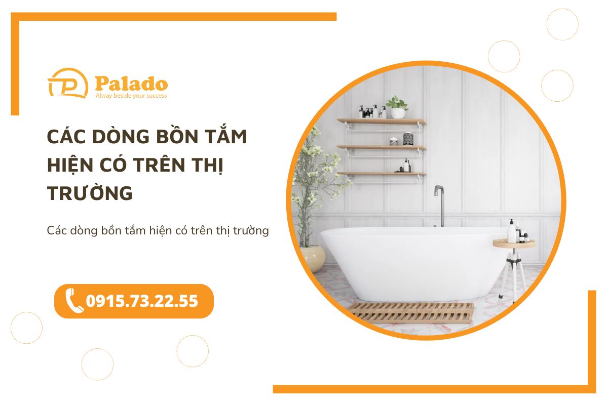 Các dòng bồn tắm hiện có trên thị trường