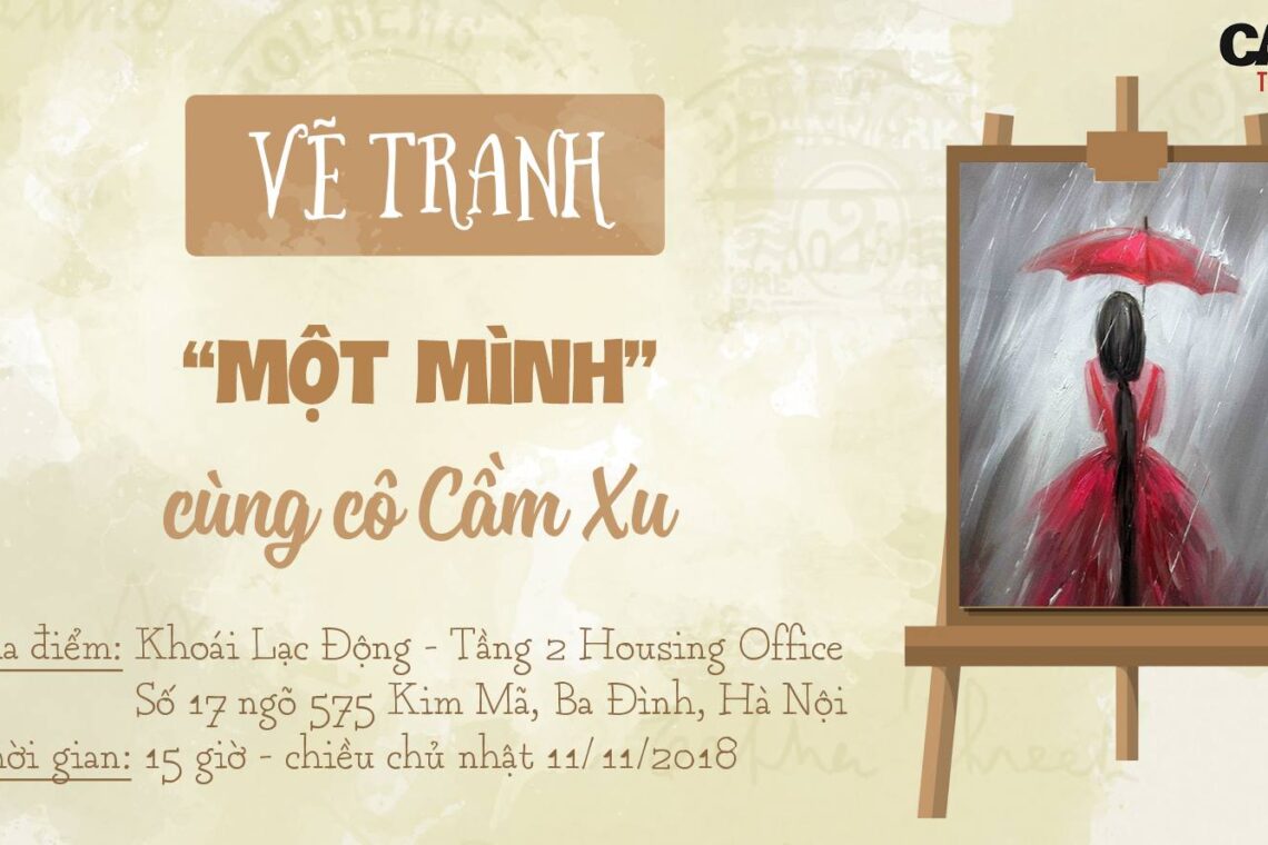 Workshop vẽ tranh màu nước cơ bản: Vẽ tranh “Một mình”