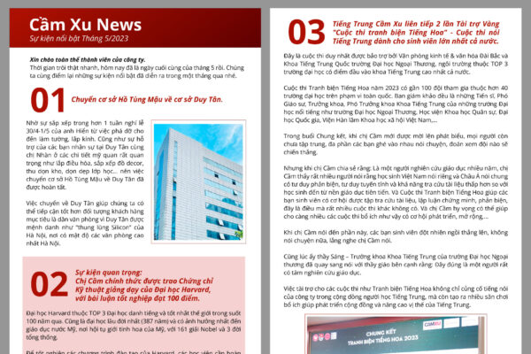 [Cầm Xu News] TIN TỨC NỔI BẬT THÁNG 5 KHÔNG THỂ BỎ LỠ