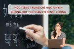 Học Tiếng Trung chỉ học Pinyin không học chữ Hán có được không?