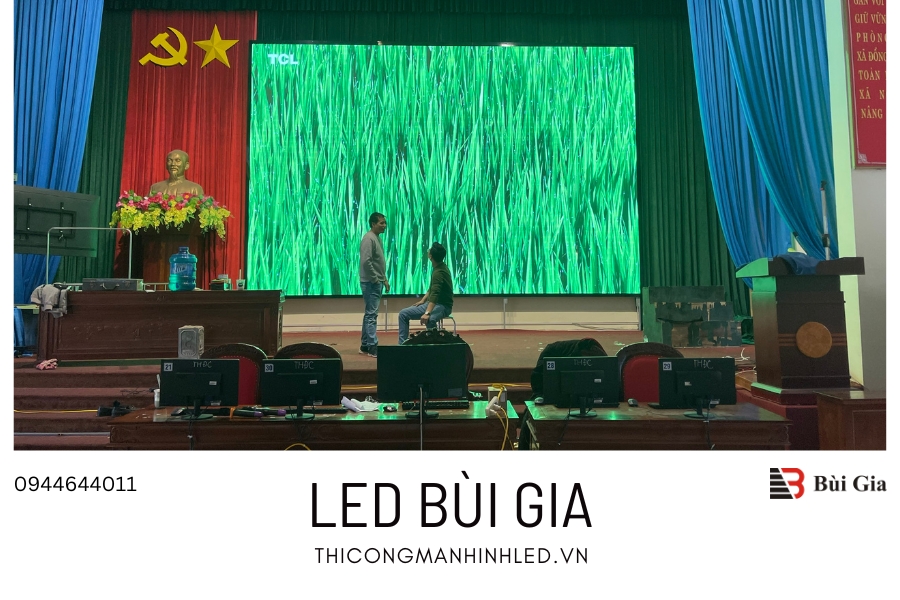 [Dự án đã triển khai] LED Bùi Gia thi công Công trình màn hình LED P2.5 kích thước 4m x 7m tại Uỷ Ban xã Đồng Cương huyện Yên Lạc tỉnh Vĩnh Phúc