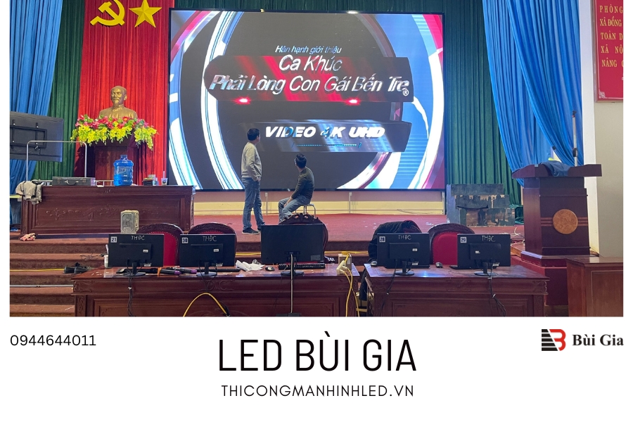 [Dự án đã triển khai] LED Bùi Gia thi công Công trình màn hình LED P2.5 kích thước 4m x 7m tại Uỷ Ban xã Đồng Cương huyện Yên Lạc tỉnh Vĩnh Phúc