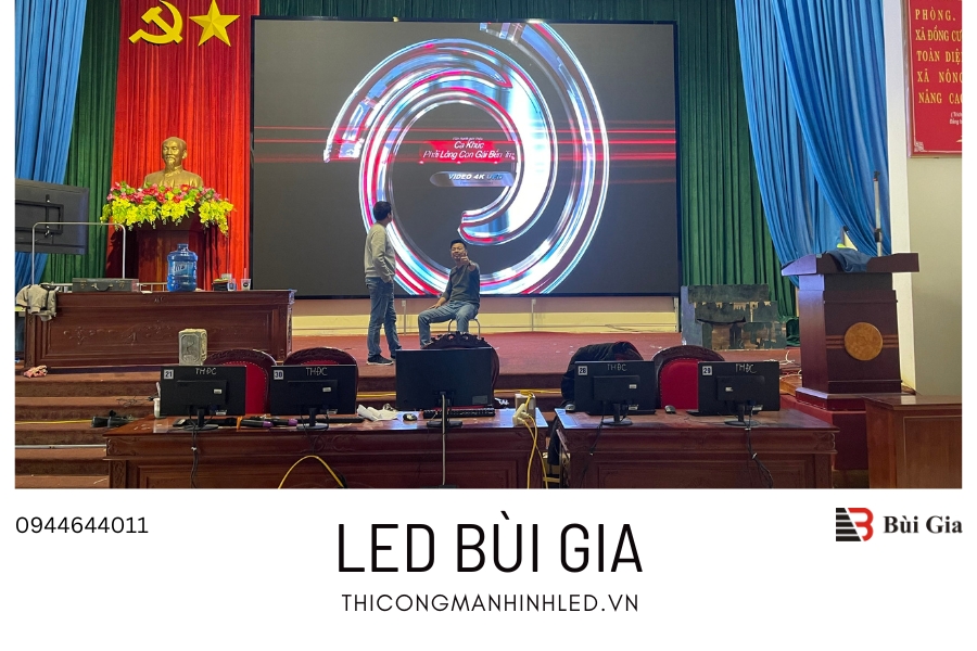[Dự án đã triển khai] LED Bùi Gia thi công Công trình màn hình LED P2.5 kích thước 4m x 7m tại Uỷ Ban xã Đồng Cương huyện Yên Lạc tỉnh Vĩnh Phúc