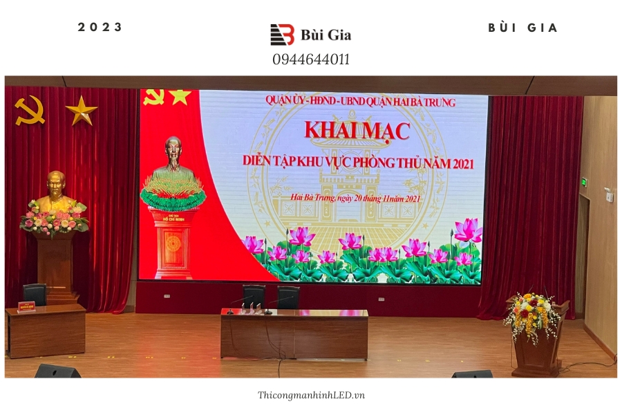 [Dự án đã triển khai] LED Bùi Gia thi công Công trình màn hình LED P5 kích thước 3,2m x 5,8m tại Trung Tâm Bồi Dưỡng Chính Trị Quận Hai Bà Trưng, Hà Nội