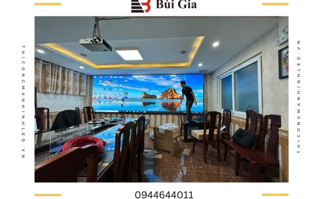 [Dự án đã triển khai] LED Bùi Gia lắp đặt màn hình LED2.0 Kích thước 1,6m x 4,8m tại trường Thăng Long, Lạch Tray, Hải Phòng - THUMB