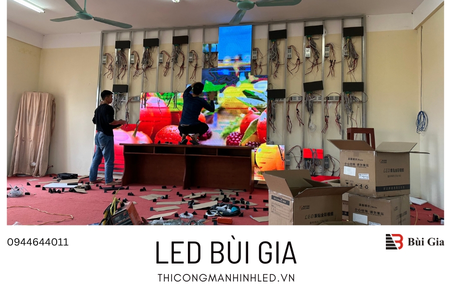 [Dự án đã triển khai] LED Bùi Gia thi công Công trình màn hình LED P2.5 kích thước 2,88m x 5,12m tại trường Cao Đẳng Công Nghiệp Thái Nguyên