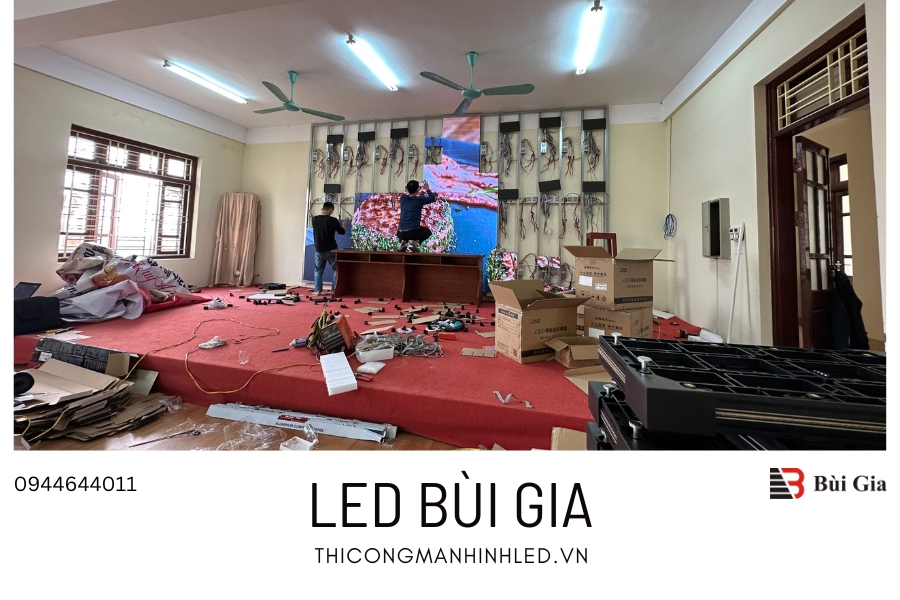 [Dự án đã triển khai] LED Bùi Gia thi công Công trình màn hình LED P2.5 kích thước 2,88m x 5,12m tại trường Cao Đẳng Công Nghiệp Thái Nguyên