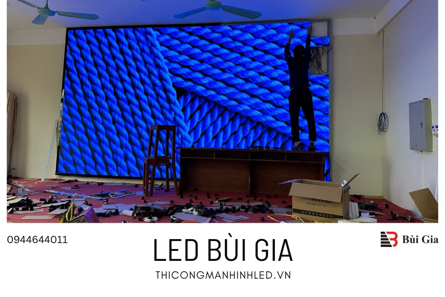 [Dự án đã triển khai] LED Bùi Gia thi công Công trình màn hình LED P2.5 kích thước 2,88m x 5,12m tại trường Cao Đẳng Công Nghiệp Thái Nguyên
