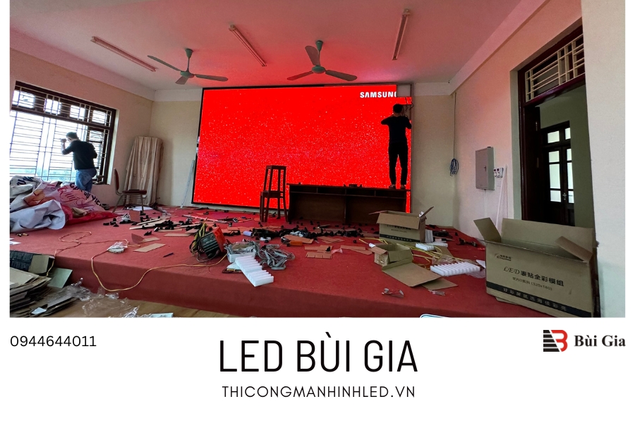 [Dự án đã triển khai] LED Bùi Gia thi công Công trình màn hình LED P2.5 kích thước 2,88m x 5,12m tại trường Cao Đẳng Công Nghiệp Thái Nguyên