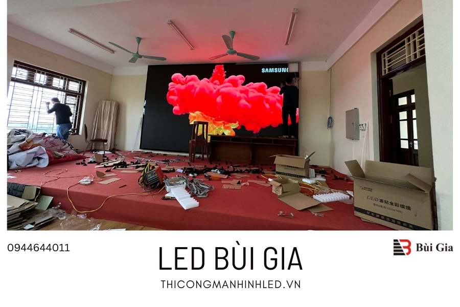 [Dự án đã triển khai] LED Bùi Gia thi công Công trình màn hình LED P2.5 kích thước 2,88m x 5,12m tại trường Cao Đẳng Công Nghiệp Thái Nguyên