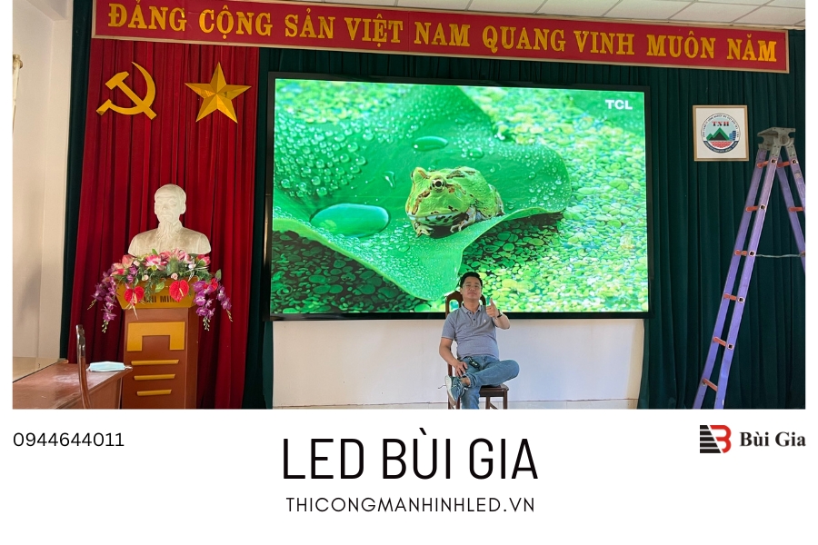 [Dự án đã triển khai] LED Bùi Gia thi công Công trình màn hình LED P2.5 kích thước 4m x 7m tại Uỷ Ban xã Đồng Cương huyện Yên Lạc tỉnh Vĩnh Phúc