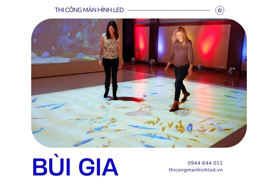 Ứng dụng màn hình LED sàn tương tác