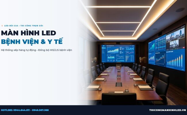 Màn Hình LED Bệnh Viện & Y Tế: Bảng Số Thứ Tự & Tra Cứu Khám Chữa Bệnh Thông Minh chính hãng LED Bùi Gia