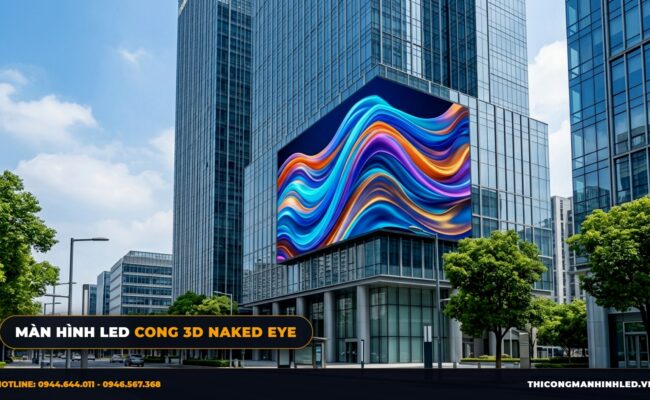 Màn Hình LED Cong 3D Naked Eye: Đỉnh Cao Hiệu Ứng Góc Tòa Nhà Không Cần Kính chính hãng LED Bùi Gia