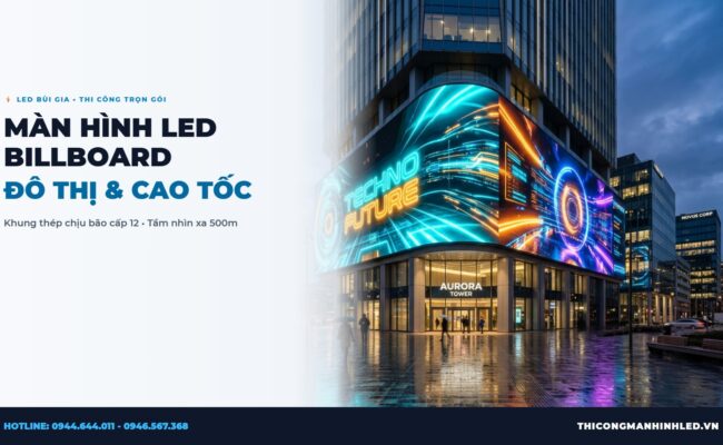 Màn Hình LED Billboard Quảng Cáo Cột Trụ Đô Thị & Cao Tốc: Dự Toán & Giấy Phép chính hãng LED Bùi Gia
