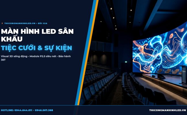 Màn Hình LED Sân Khấu Tiệc Cưới & Trung Tâm Sự Kiện: Báo Giá Thi Công Trọn Gói chính hãng LED Bùi Gia
