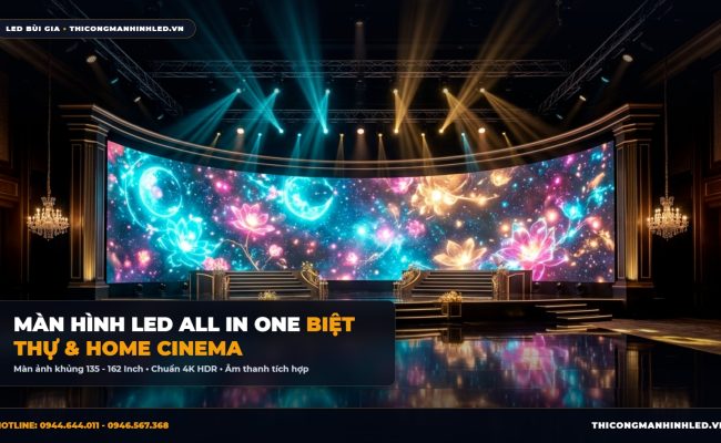 Màn Hình LED All In One Biệt Thự & Home Cinema: Trải Nghiệm Màn Ảnh 135 Inch 4K chính hãng LED Bùi Gia