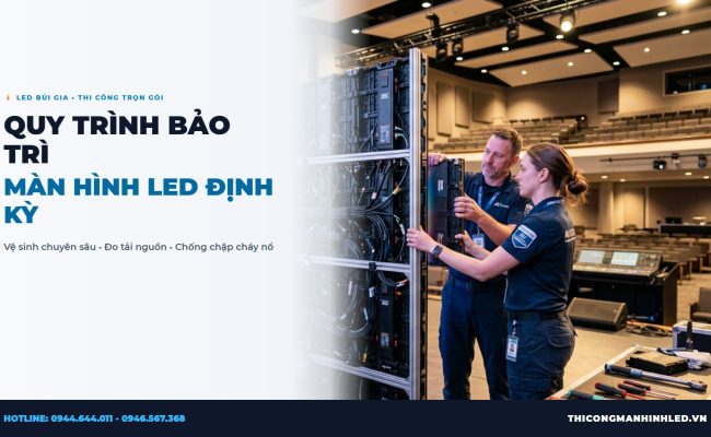 Quy Trình Bảo Trì Màn Hình LED Định Kỳ: Vệ Sinh Bụi, Kiểm Tra Nguồn & Chống Cháy Nổ chính hãng LED Bùi Gia