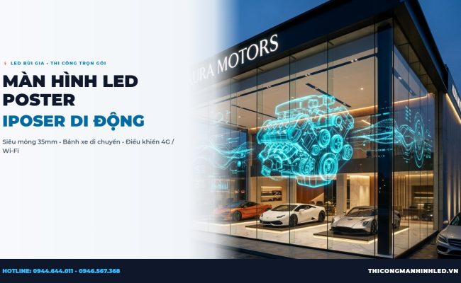Màn Hình LED Poster Di Động (iPoster): Quảng Cáo Đứng Thông Minh Cửa Hàng chính hãng LED Bùi Gia