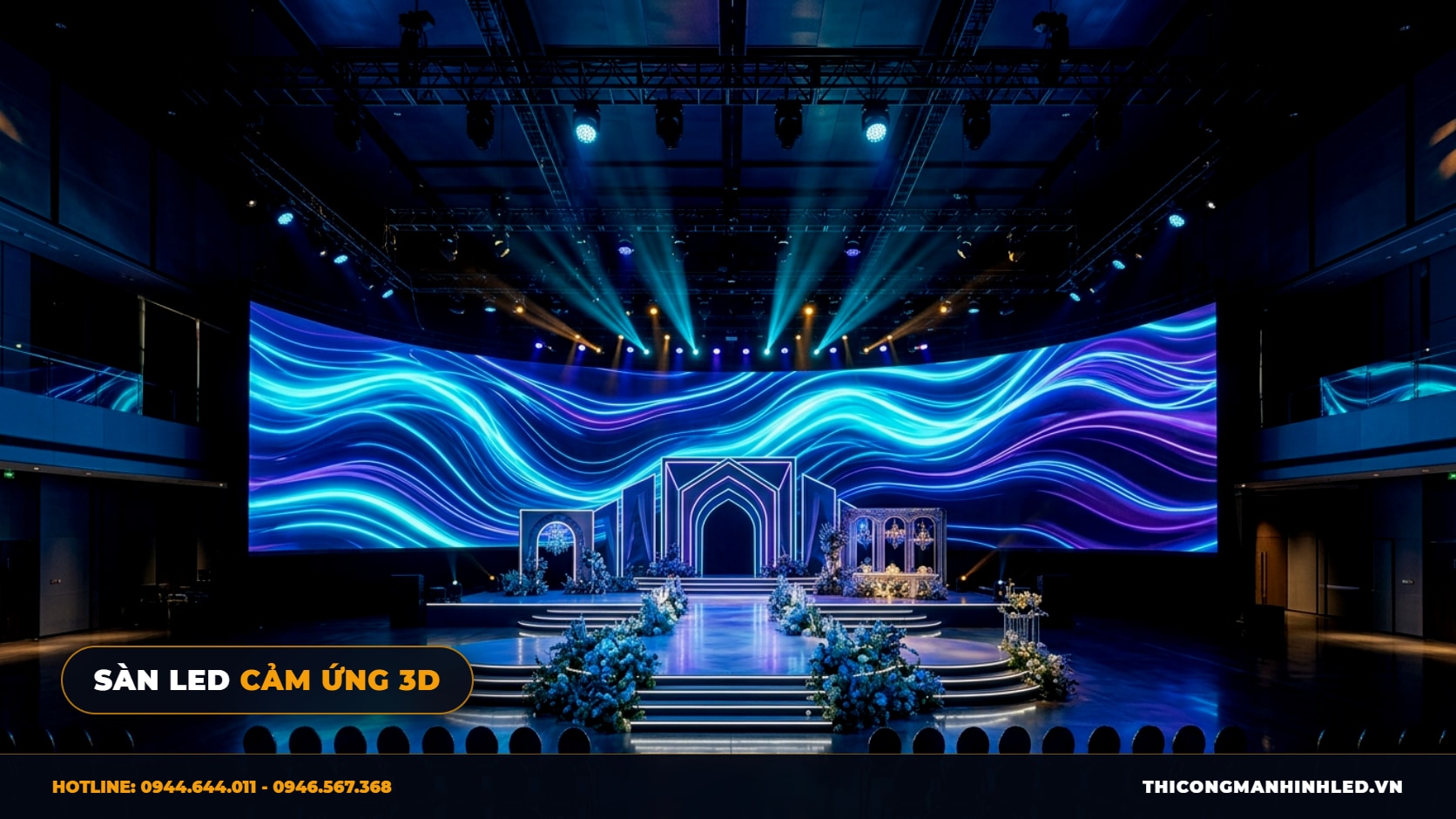 Sàn Màn Hình LED Cảm Ứng Tương Tác: Chịu Tải 2 Tấn/m² Cho Sự Kiện & Triển Lãm chính hãng LED Bùi Gia