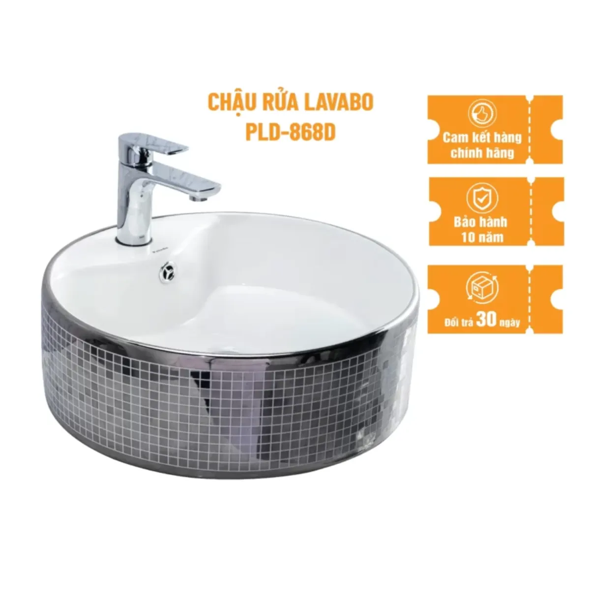 Thông số kỹ thuật cơ bản về bộ chậu rửa lavabo dương bàn Palado PLD868D