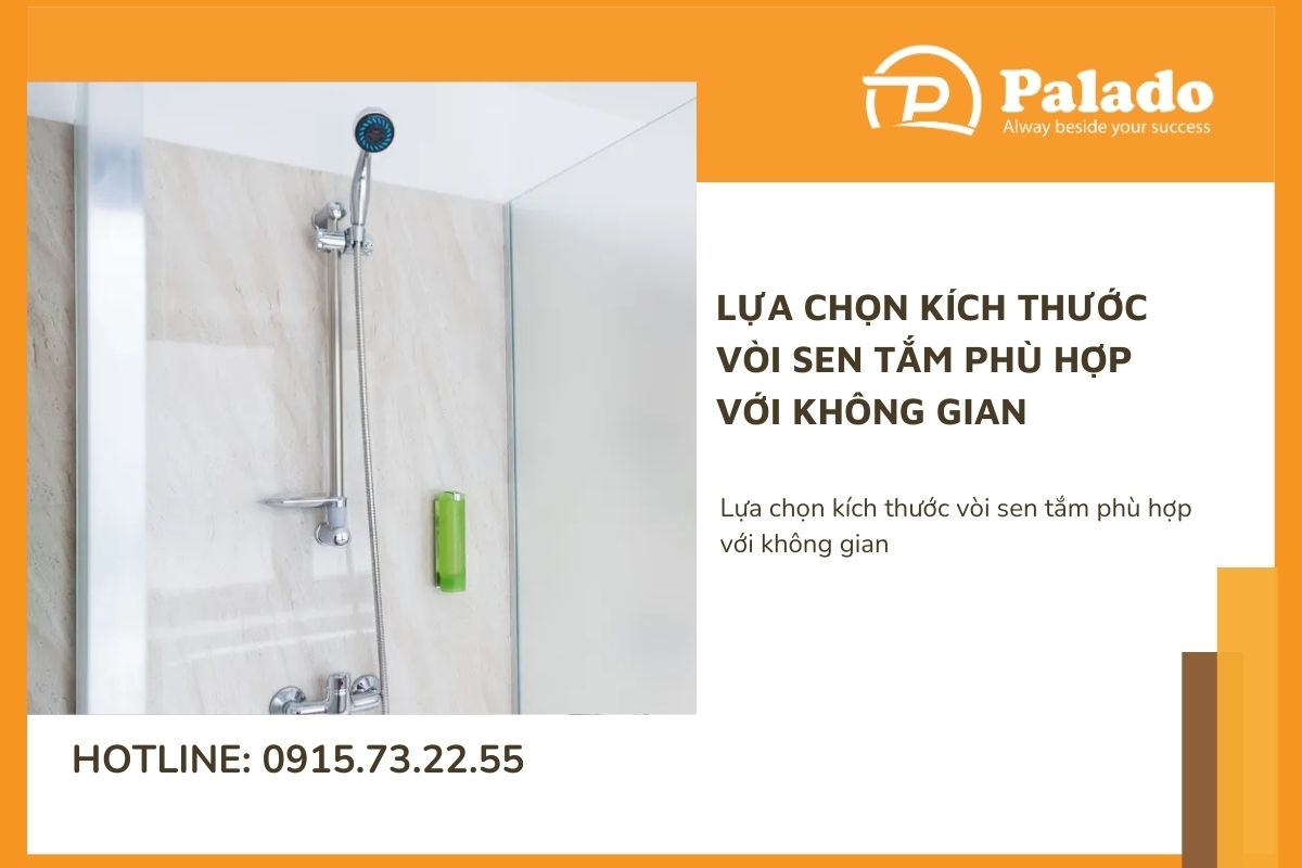 Lựa chọn kích thước vòi sen tắm phù hợp với không gian