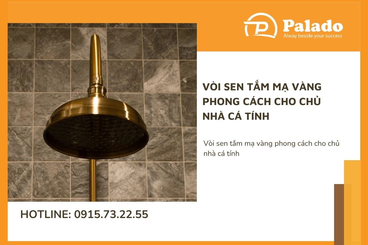 Vòi sen tắm mạ vàng phong cách cho chủ nhà cá tính