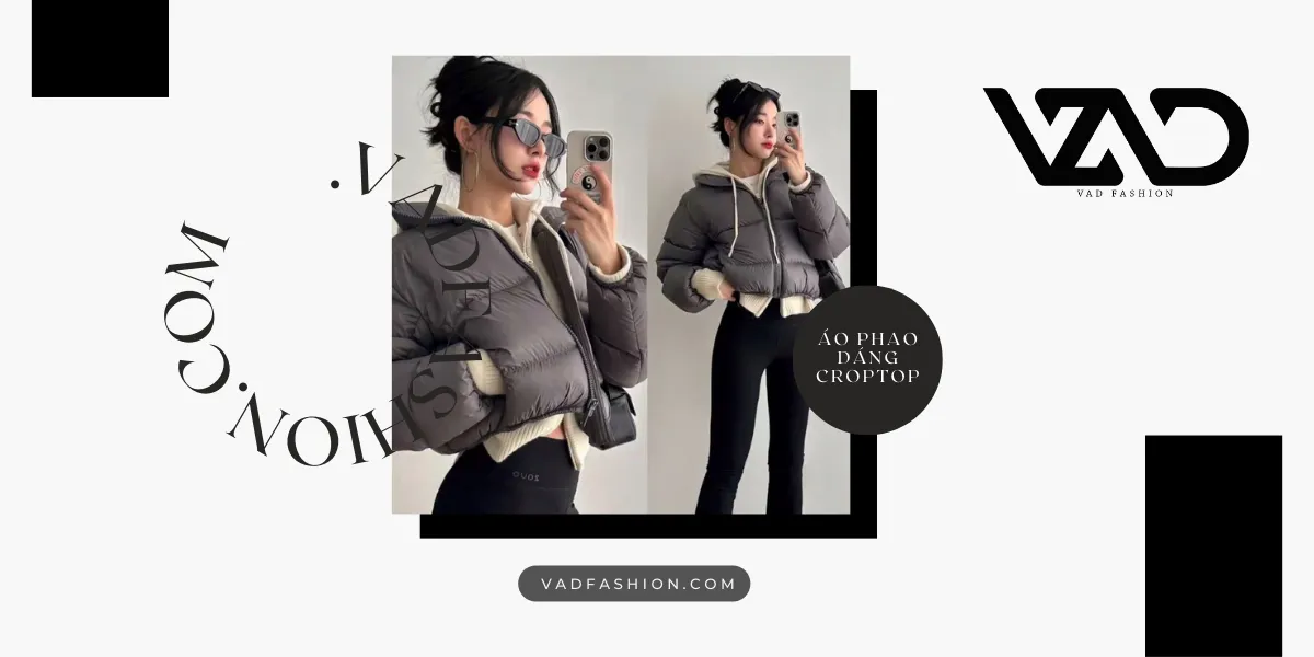 Áo phao dáng croptop