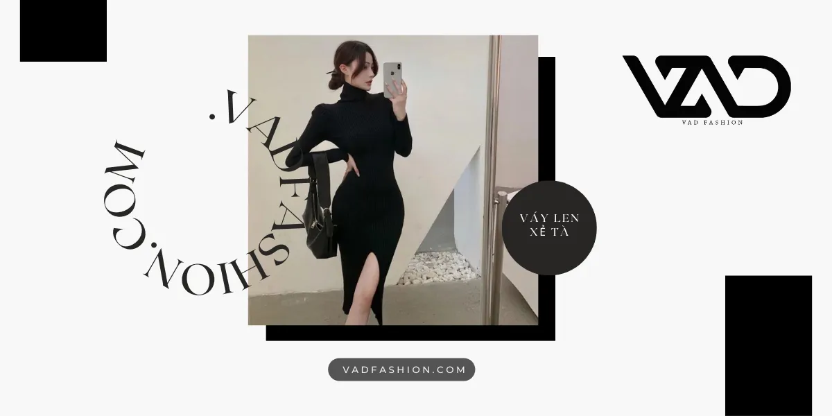 Váy len xẻ tà