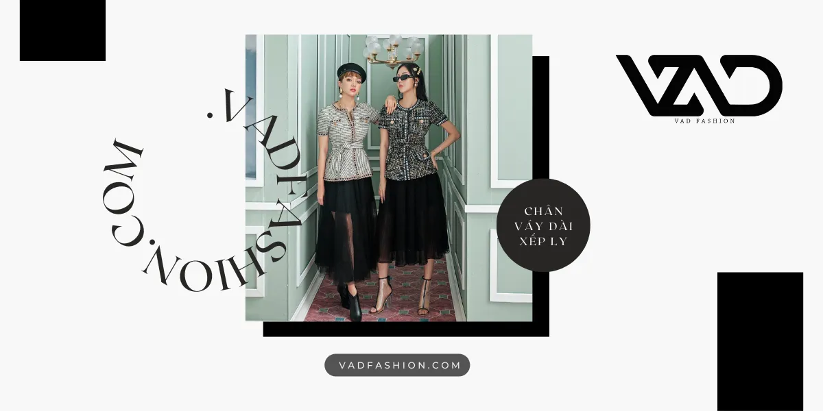 Váy dài xếp ly