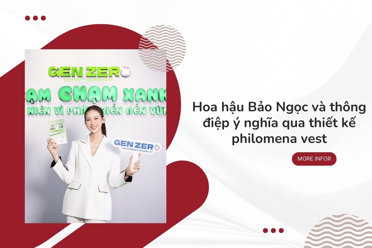 Hoa hậu Bảo Ngọc và thông điệp ý nghĩa qua thiết kế philomena vest
