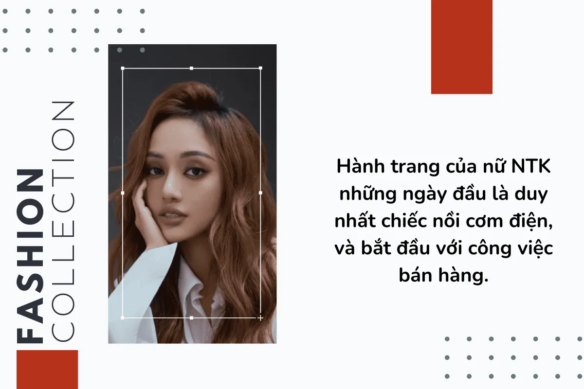Hành trang của nữ NTK những ngày đầu là duy nhất chiếc nồi cơm điện, và bắt đầu với công việc bán hàng.
