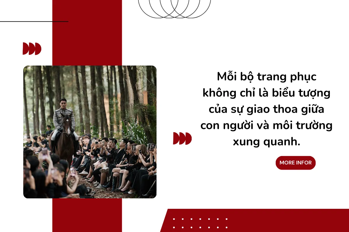Mỗi bộ trang phục không chỉ là biểu tượng của sự giao thoa giữa con người và môi trường xung quanh.