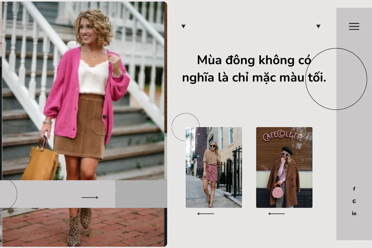 Mùa đông không có nghĩa là chỉ mặc màu tối.