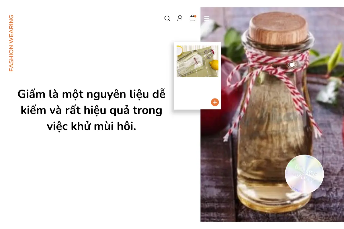 Giấm là một nguyên liệu dễ kiếm và rất hiệu quả trong việc khử mùi hôi.