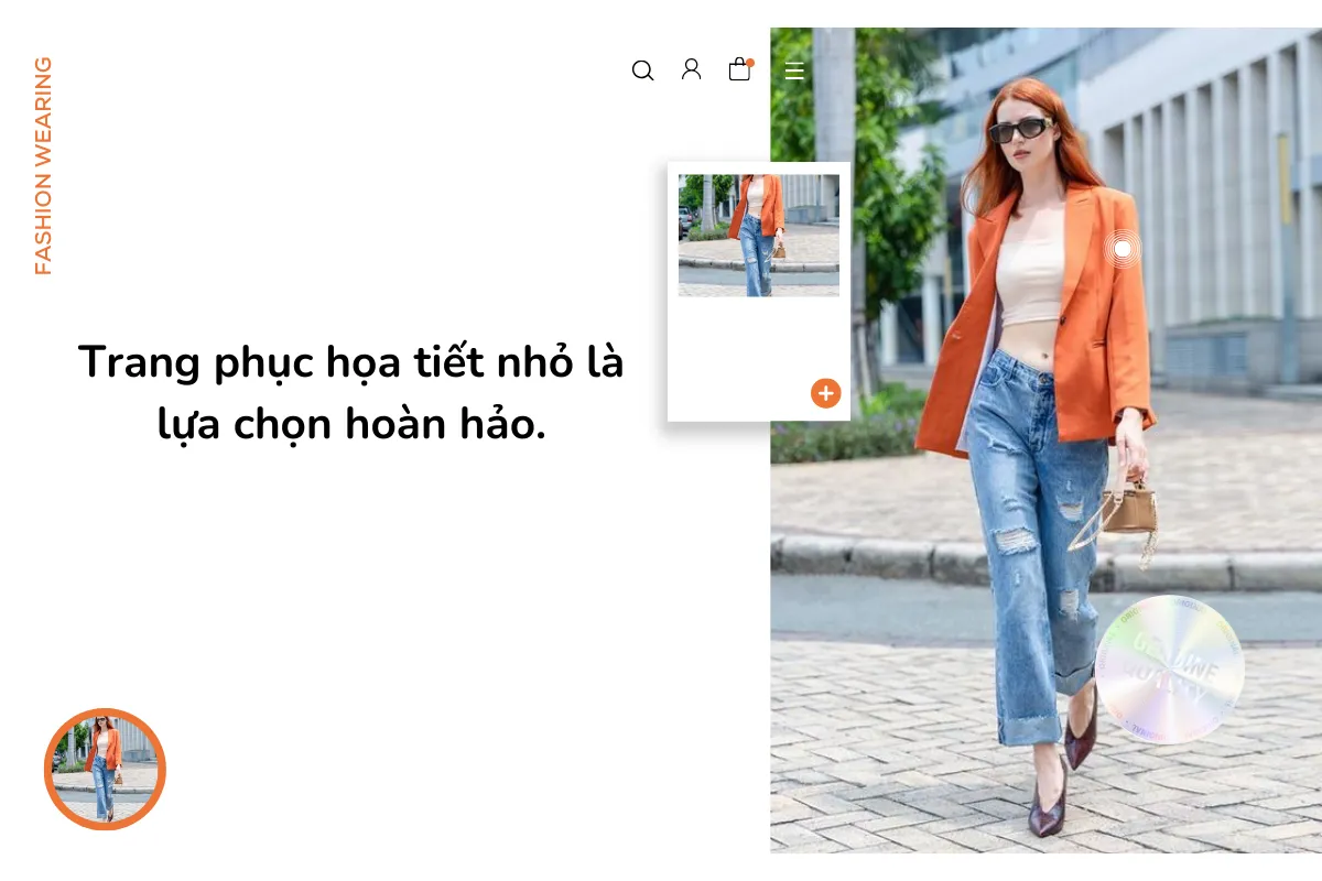 Trang phục họa tiết nhỏ là lựa chọn hoàn hảo.