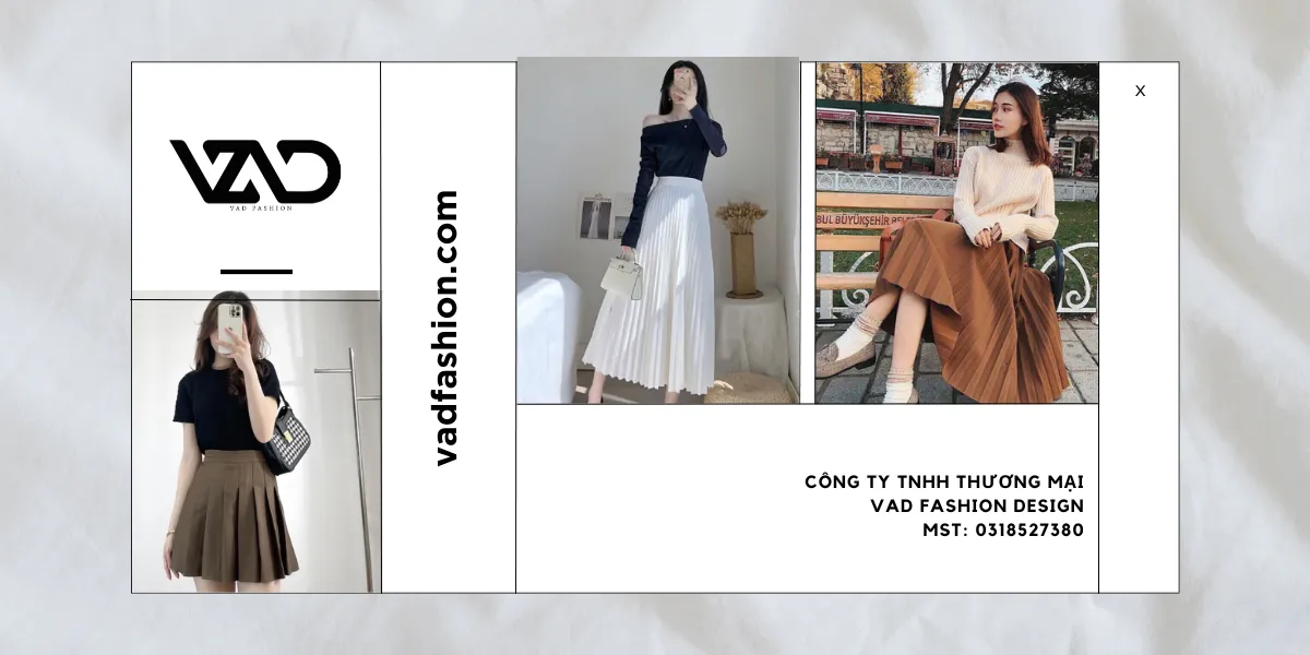 Áo thun cơ bản và chân váy midi xếp ly
