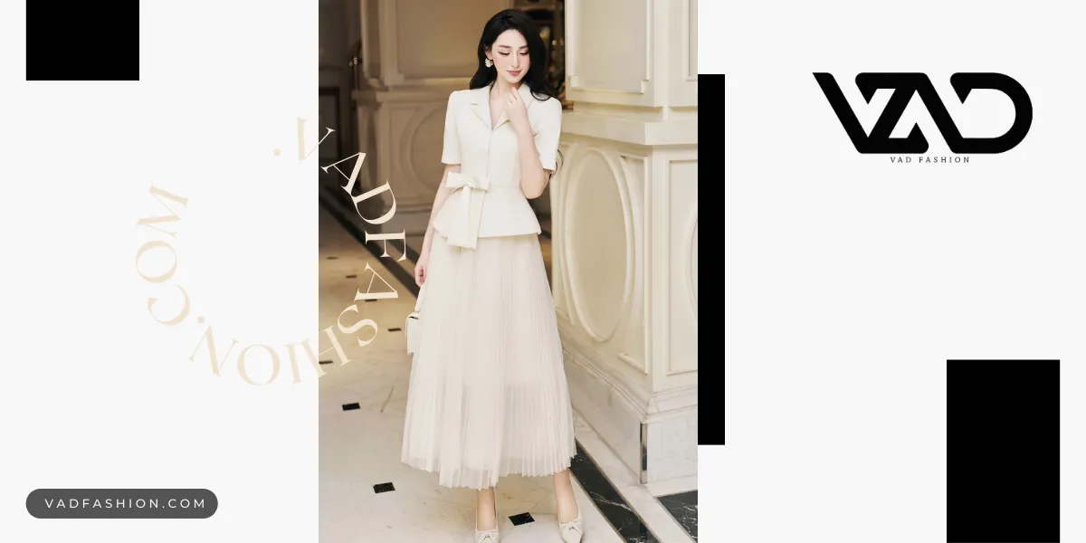 Áo Blazer và váy dài - Phong cách sang trọng và thanh lịch