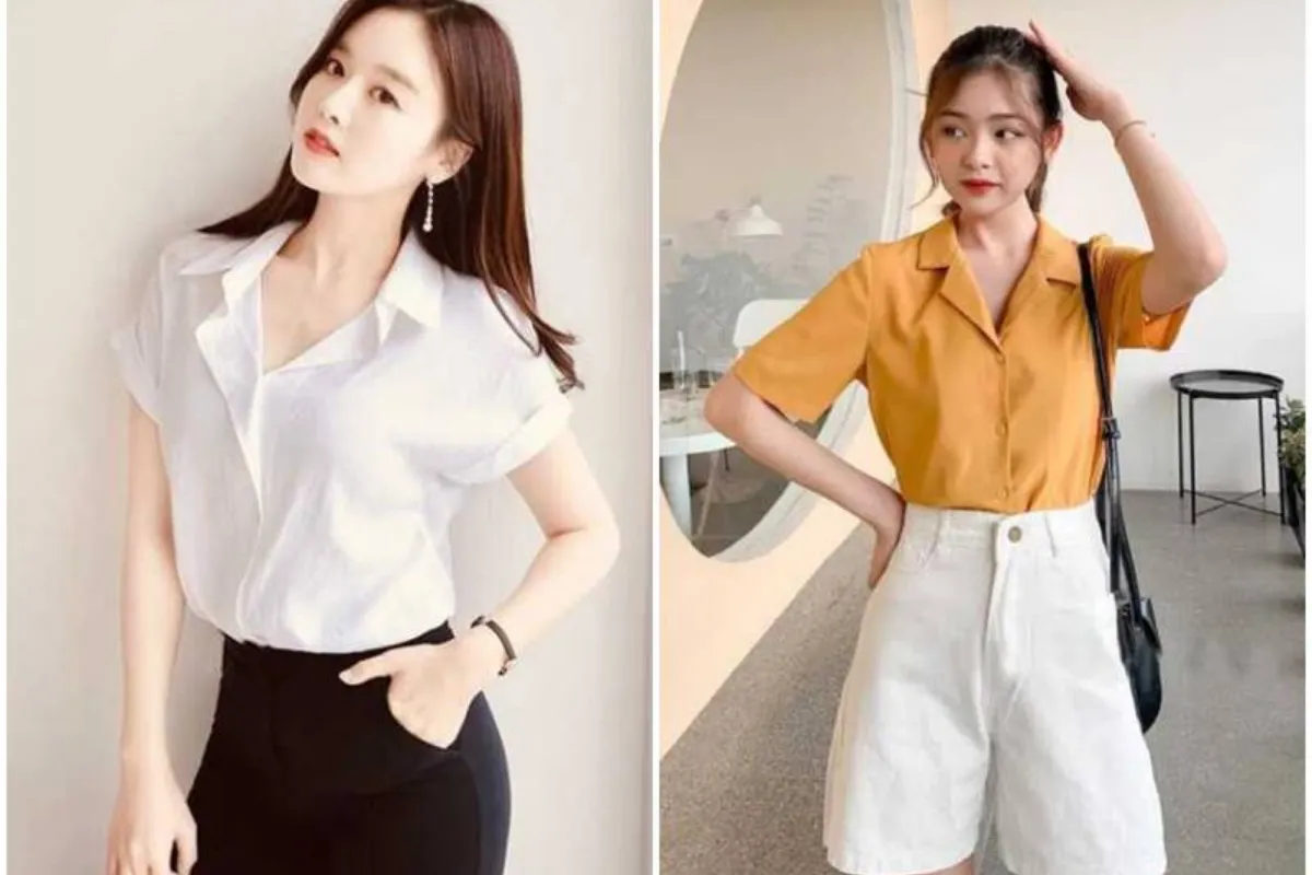 Áo sơ mi kiểu tay ngắn thời thượng Hàn Quốc - Đơn giản nhưng lại mang sức hút