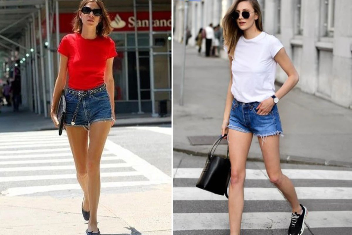 Cách chọn áo thun và quần short jeans phù hợp