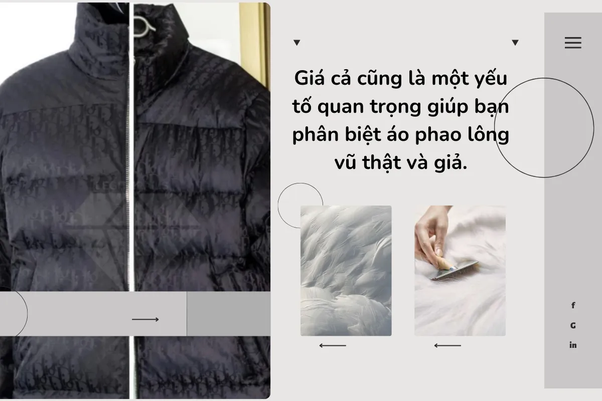 Giá cả cũng là một yếu tố quan trọng giúp bạn phân biệt áo phao lông vũ thật và giả.